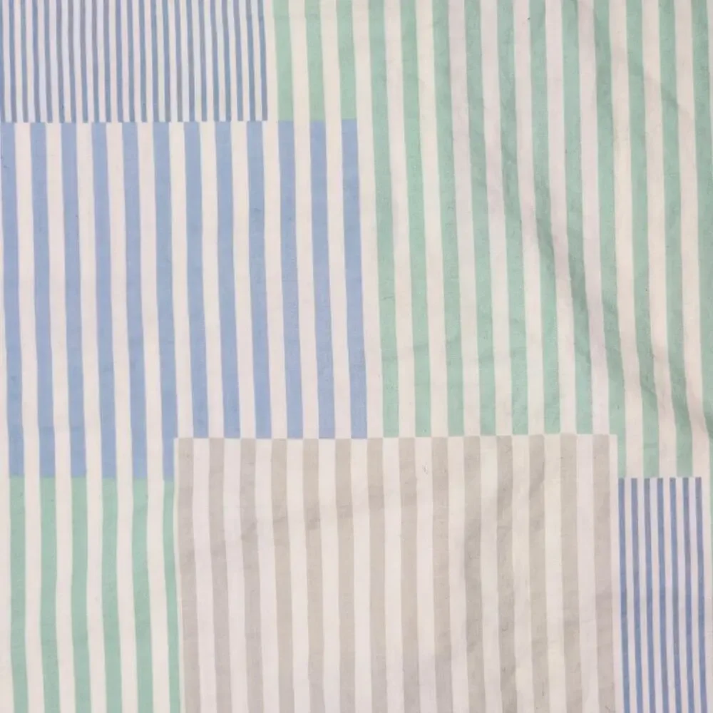 Hollister Patchwork Stripe Button Shirt L Blue Green‎ Casual Preppy